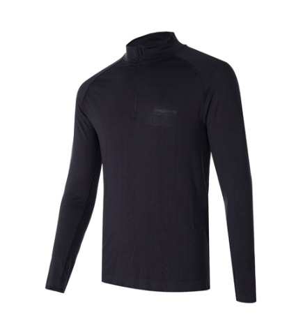 T-Shirt Manches Longues Homme Rayures Horizontales Noires Et Blanches - Coton Épais 240g/m²